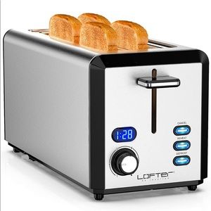 LOFTER Long Slot 4 Slice Toaster